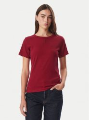 HUGO T-Shirt Deloris 50512002 Czerwony ciemny Slim Fit. Czerwone t-shirty Hugo, xs, bez wzorów, z bawełny, bez kołnierzyka, bez ramiączek. Za 229.99 zł.