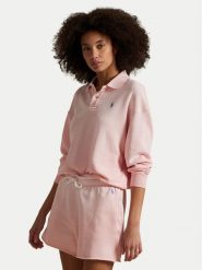 Polo Ralph Lauren Bluza 211965097007 Różowy Relaxed Fit. Czerwone bluzy Polo Ralph Lauren, s, bez wzorów, z bawełny, bez kaptura. Za 659.99 zł.