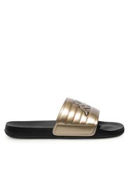 Kappa Klapki SS24-W1 Złoty. Żółte klapki Kappa, bez wzorów, bez obcasa, bez zapięcia. Za 79.99 zł.
