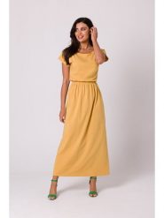 Be Wear Sukienka w kolorze żółtym rozmiar: L. Żółte sukienki Be Wear, l, bez wzorów, z bawełny, bez kołnierzyka, bez ramiączek, maxi. Za 225.05 zł.