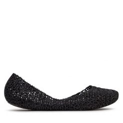 Baleriny Melissa. Czarne baleriny Melissa, bez wzorów, bez obcasa, bez zapięcia. Za 219.99 zł.