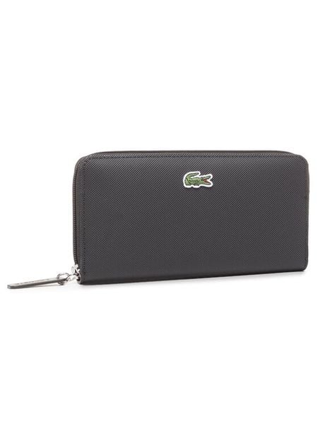Lacoste Portfel L Zip Wallet NF2900PO Czarny. Czarne portfele Lacoste, bez wzorów, ze skóry. Za 279.99 zł.