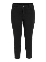 Vila Dżinsy - Skinny fit - w kolorze czarnym rozmiar: 50. Czarne jeansy Vila, z aplikacjami, ze skóry, klasyczne. Za 122.96 zł.