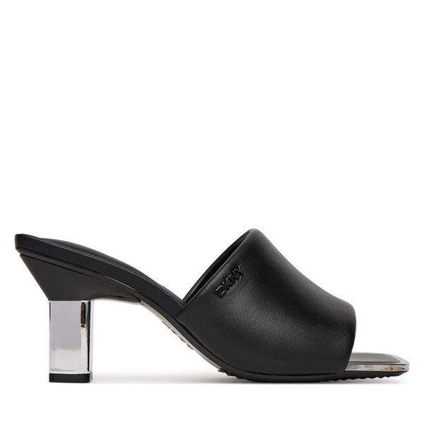 Klapki DKNY. Czarne klapki DKNY, bez wzorów, bez obcasa, bez zapięcia. Za 669.99 zł.