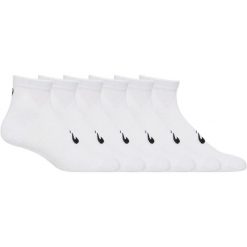Skarpetki Asics Quarter (x6). Białe skarpetki ASICS, bez wzorów, z bawełny. Za 138.00 zł.