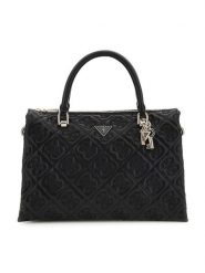 Guess Torebka w kolorze czarnym - 30 x 22 x 11 cm rozmiar: onesize. Czarne torebki klasyczne Guess, z aplikacjami, z materiału, przez ramię, z tłoczeniem, bez dodatków. Za 448.99 zł.
