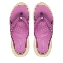 Japonki Salomon. Fioletowe japonki Salomon, bez wzorów. Za 299.99 zł.