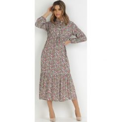 Czarno-Zielona Sukienka Naeryne. Czarne sukienki Born2be, m, z aplikacjami, z tkaniny, boho, bez kołnierzyka, bez ramiączek, maxi. W wyprzedaży za 83.99 zł.