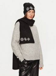 Guess Szalik AW5178 POL03 Czarny. Czarne szaliki i kominy Guess, z aplikacjami, z materiału. Za 269.99 zł.