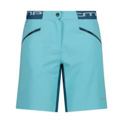 Szorty damskie z wewnętrzną dzianinową bielizną CMP Free. Niebieskie szorty CMP, bez wzorów, z dzianiny. W wyprzedaży za 293.99 zł.