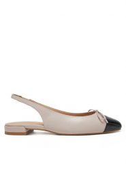 Stuart Weitzman Sandały Sleek Bow SJ075 Beżowy. Brązowe sandały Stuart Weitzman, bez wzorów, ze skóry, bez obcasa, na płaskiej podeszwie, bez zapięcia. Za 1,479.00 zł.