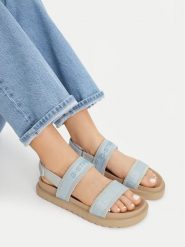 G-Star Raw Sandały CEO-COLS1 Niebieski. Niebieskie sandały G-Star, bez wzorów, ze skóry, retro, bez obcasa, na płaskiej podeszwie, bez zapięcia. Za 114.99 zł.