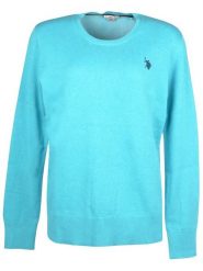 U.S. Polo Assn. Sweter w kolorze turkusowym rozmiar: XL. Niebieskie swetry U.S. Polo Assn., s, bez wzorów, z bawełny, bez ramiączek. Za 132.05 zł.