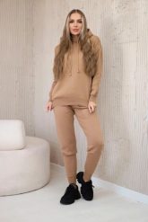 Komplet sweterkowy Bluza + Spodnie camelowy. Bluzy KESI, l, bez wzorów, z poliesteru, eleganckie, bez ramiączek, bez kaptura. Za 317.83 zł.