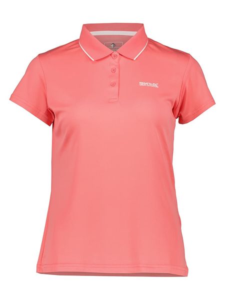 Regatta Funkcyjna koszulka polo "Maverick V" w kolorze różowym rozmiar: 40. Różowe t-shirty sportowe Regatta, bez wzorów, z materiału, bez ramiączek, outdoorowe. Za 43.99 zł.