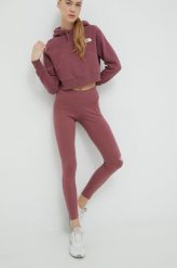 The North Face legginsy damskie kolor bordowy gładkie. Czerwone legginsy The North Face, bez wzorów, z dzianiny. W wyprzedaży za 159.99 zł.