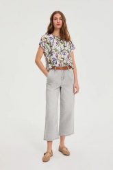 Jeansy z szerokimi nogawkami szare. Szare jeansy MOODO, l, bez wzorów, z bawełny. Za 149.99 zł.