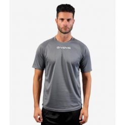 Koszulka piłkarska dla dorosłych Givova One. Szare t-shirty sportowe Givova, xl, bez wzorów, bez ramiączek, do piłki nożnej. Za 35.00 zł.