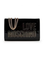LOVE MOSCHINO Torebka JC4251PP0OKE100A Czarny. Czarne kopertówki Love Moschino, bez wzorów, ze skóry, wizytowe, bez dodatków. Za 719.99 zł.