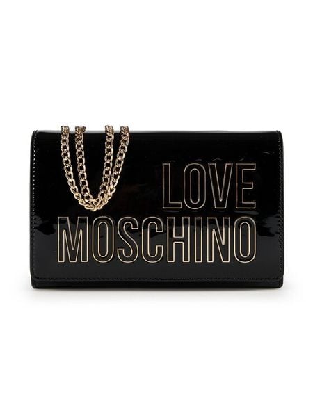 LOVE MOSCHINO Torebka JC4251PP0OKE100A Czarny. Czarne kopertówki Love Moschino, bez wzorów, ze skóry, wizytowe, bez dodatków. Za 432.99 zł.