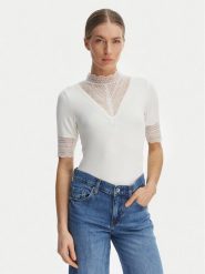 ONLY Bluzka Tilde 15335353 Biały Slim Fit. Białe bluzki ONLY, xl, bez wzorów, z wiskozy, bez kołnierzyka, bez ramiączek. Za 119.99 zł.