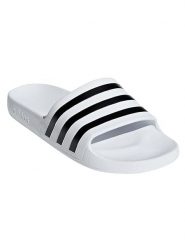 Adidas Buty kąpielowe "Adilette Aqua" w kolorze białym rozmiar: 47 1/3. Białe buty treningowe adidas, bez wzorów, bez zapięcia, outdoorowe. Za 69.75 zł.