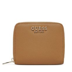 Mały Portfel Damski Guess. Brązowe portfele Guess, z aplikacjami. Za 159.99 zł.