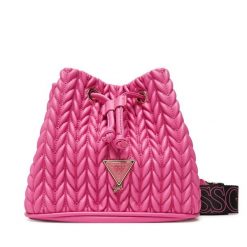 Torebka Guess. Czerwone listonoszki Guess, z aplikacjami, bez dodatków. Za 209.99 zł.