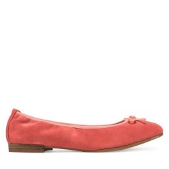Baleriny Tamaris. Czerwone baleriny Tamaris, bez wzorów, bez obcasa, bez zapięcia. Za 149.99 zł.