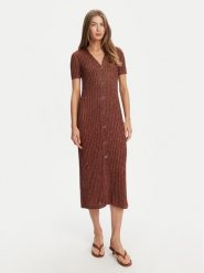 TWINSET Sukienka dzianinowa 251TT3190 Brązowy Slim Fit. Brązowe sukienki Twinset, m, bez wzorów, z dzianiny, bez kołnierzyka, bez ramiączek. Za 1,219.00 zł.