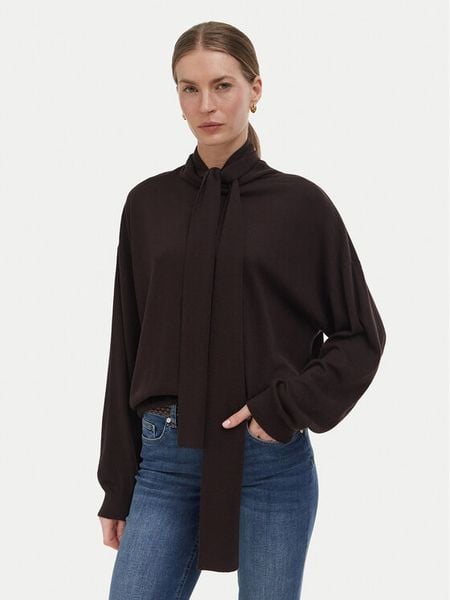 Liu Jo Sweter WF6445 MA16R Brązowy ciemny Regular Fit. Brązowe swetry Liu Jo, s, bez wzorów, z syntetyku, bez ramiączek. Za 519.99 zł.