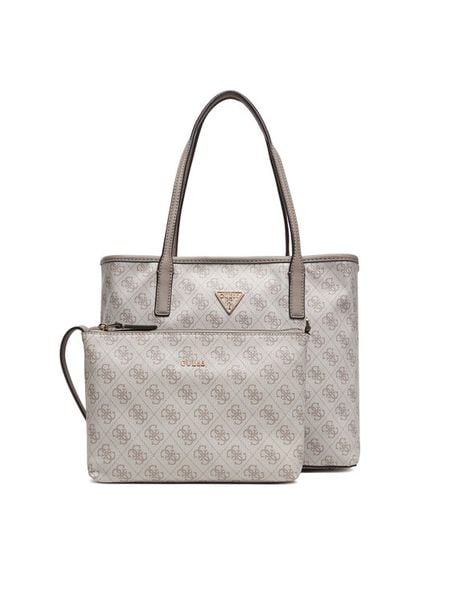 Guess Torebka Victtoria HWESG9 51428 Beżowy. Brązowe shopper bag Guess, z aplikacjami, ze skóry, bez dodatków. Za 679.99 zł.