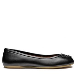 Baleriny Geox. Czarne baleriny Geox, bez wzorów, bez obcasa, bez zapięcia. Za 349.99 zł.
