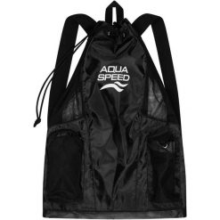 Worek plecak pływacki Aqua Speed Gear Bag. Czarne plecaki Aqua-Speed, bez wzorów, bez dodatków. Za 54.99 zł.