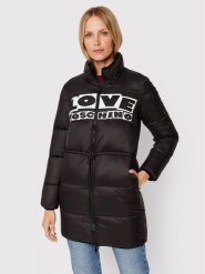 LOVE MOSCHINO Kurtka puchowa WK49002T 363A Czarny Regular Fit. Czarne kurtki Love Moschino, bez wzorów, z puchu, bez kaptura. Za 969.99 zł.
