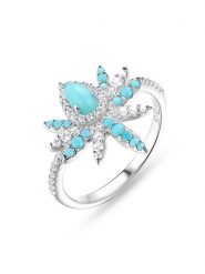 Les Favorites Srebrny pierścionek z kamieniem ozdobnym rozmiar: 58. Szare pierścionki Les Favorites, srebrne. Za 108.99 zł.