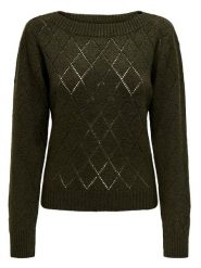 JDY Sweter w kolorze khaki rozmiar: XXL. Brązowe swetry JDY, xxl, bez wzorów, bez ramiączek. Za 61.46 zł.