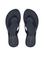 Tommy Hilfiger Japonki Th Scandi Shiny Summer Sandal FW0FW09446 Granatowy. Niebieskie japonki Tommy Hilfiger, bez wzorów, ze skóry. Za 189.99 zł.