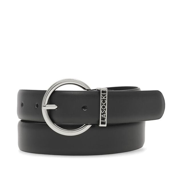 Pasek Damski Lasocki. Czarne paski Lasocki, bez wzorów. Za 89.99 zł.
