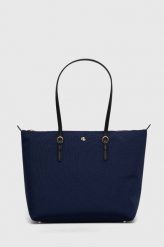 Lauren Ralph Lauren torebka kolor granatowy. Niebieskie shopper bag Lauren Ralph Lauren, bez wzorów, bez dodatków. Za 659.99 zł.