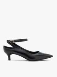 Czarne czółenka na kaczuszce. Czarne czółenka Brawo sp. z o.o., bez wzorów, ze skóry, eleganckie, bez obcasa, na obcasie, bez zapięcia. Za 429.99 zł.