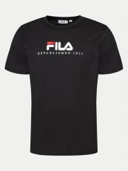 Fila T-Shirt FAU0147 Czarny Regular Fit. Czarne t-shirty Fila, l, bez wzorów, z bawełny, bez kołnierzyka, bez ramiączek. Za 109.99 zł.