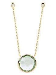 OR Carats Złoty naszyjnik z diamentem i ametystem - dł. 40 cm rozmiar: onesize. Zielone naszyjniki OR Carats, z materiału, z ametystem, złote. Za 1,217.99 zł.