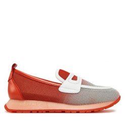 Półbuty Hispanitas. Czerwone półbuty wsuwane Hispanitas, bez wzorów, bez obcasa, na płaskiej podeszwie. Za 359.99 zł.