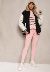 Różowe Skinny Jeansy z Bawełną High Waist Lorie. Czerwone jeansy Renee, bez wzorów, z bawełny, eleganckie, z podwyższonym stanem. W wyprzedaży za 43.99 zł.
