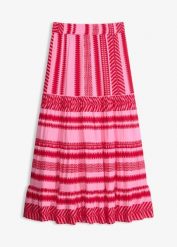 Spódnica maxi z lejącej wiskozy. Czerwone spódnice bonprix, bez wzorów, z wiskozy, maxi. Za 54.99 zł.