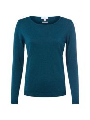 Brookshire Sweter z dzianiny DAmen Kobiety drobna dzianina niebieski|zielony marmurkowy, XXXL. Niebieskie swetry brookshire, na jesień, bez wzorów, z bawełny, bez ramiączek. Za 199.95 zł.