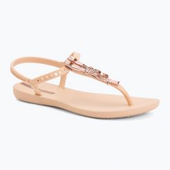 Sandały damskie Ipanema Class Charmi. Brązowe sandały Ipanema, bez wzorów, z materiału, eleganckie, bez obcasa, bez zapięcia. Za 119.99 zł.