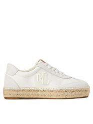 LAUREN RALPH LAUREN Espadryle Luize 802959230001 Biały. Białe espadryle Lauren Ralph Lauren, bez wzorów, z materiału, bez obcasa. Za 609.99 zł.
