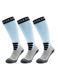 Skarpety narciarskie - Merino Wool Pro - 3 pary - Niebieskie. Niebieskie skarpetki POEDERBAAS, bez wzorów, z elastanu. Za 329.62 zł.